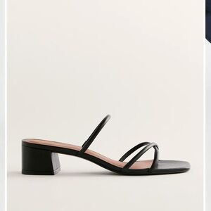 Reformation Black Strappy Sandals